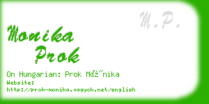 monika prok business card